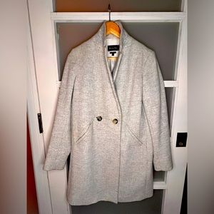 Massimo Dutti Grey Wool Coat size 6
